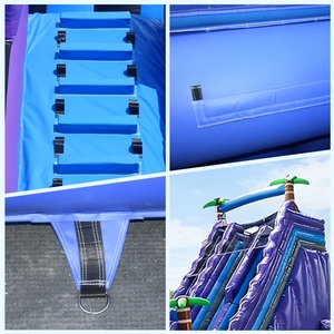 Alquiler para Fiestas: Tobogán Acuático Inflable Gigante de Doble Carril, Tipo Luna Llena, para Adultos, Comercial, 20 pies - Product Image 5