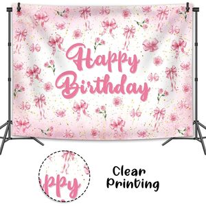 7x5ft Rose Arc Coquette Personnalisé Photo Fond Toile de Fond pour Filles Fête D'anniversaire Décorations Murales en Stock! - Product Image 4
