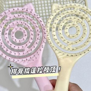 Cepillo de Masaje para Cabello con Cojín Redondo de Plástico y Diseño de Pata de Gato para Suavizar el Cabello - Product Image 1