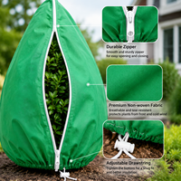 Couverture de protection contre le gel réutilisable avec fermeture éclair, 1,8 m x 2 m, pour plantes d'extérieur, arbustes, jardin, entretien hivernal
