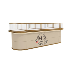 M2 Display Luxury Gold Store Diseño de interiores Vitrina de vidrio Reloj Gabinete Tienda Diseño <span class=keywords><strong>E</strong></span> Joyería Kiosco Exhibición de joyería Vitrina - Product Image 6