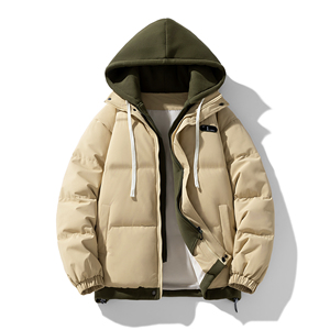 Piumini Unisex <span class=keywords><strong>con</strong></span> Logo Personalizzato Vestibilità Ampia Abbigliamento Outdoor Giacche Invernali Sportive <span class=keywords><strong>con</strong></span> Zip e <span class=keywords><strong>Cappuccio</strong></span> Abbigliamento Uomo Personalizzato - Product Image 3