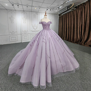 9971 New Puffy Sleeve <b>Prom</b> <b>Dress</b> Long Sweetheart Sequin Beads <b>Princess</b> Evening Gowns - Product Image 4