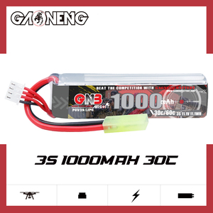 Batería LiPo GNB GAONENG 1000MAH 3S 11.1V 30C 60C RC para Airsoft con Conector Mini Tamiya - Product Image 3