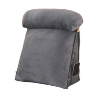 Verstellbares ergonomisches Keilkissen zum Lesen, abnehmbare Nackenrolle, weiches, mit Baumwolle gefülltes Samtkissen, Rückenstützkissen für das Bett, Seitenkissen