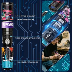 Máquina de Tatuaje Permanente Tuffking Tipo Pluma con Carga Tipo C, Motor de Alta Potencia y Carcasa de PMMA - Product Image 1