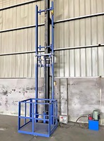 Plateforme élévatrice hydraulique à rail de guidage haute capacité pour charges lourdes, élévateur de marchandises d'usine, transpalette de matériaux pour atelier, intérieur/extérieur