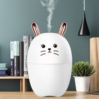 Mini humidificateur ultrasonique anti-sécheresse, diffuseur d'aromathérapie, matériau plastique, lumière LED RGB, prise USB, humidistat 1 an
