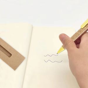 Stylo bille en paille de blé 2025 – Écologique, petit et rond, en paille de blé et liège, en promotion - Product Image 6