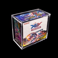 Boîte de rangement transparente en acrylique magnétique pour cartes Elite Trainer Pokémon, étui en acrylique pour cartes de jeu, boîte de booster en acrylique