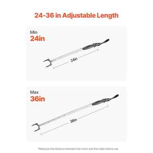 แผ่นรองท้ายรถทำจากอัลลอยแข็งแรงทนทาน DB 24-36in ปรับได้สำหรับเรือฮาร์ดแวร์ทางทะเลใหม่ - Product Image 5