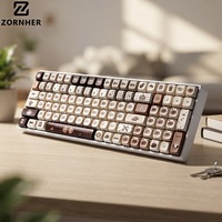 Clavier mécanique sans fil Zornher ZH100 Logic Cat, rose, design mignon de chat, disposition 98 %, RGB, combo gaming neuf