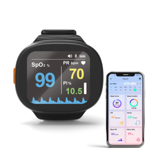Moniteur <span class=keywords><strong>de</strong></span> sommeil, <span class=keywords><strong>appareil</strong></span> <span class=keywords><strong>de</strong></span> surveillance <span class=keywords><strong>de</strong></span> la pression artérielle et <span class=keywords><strong>de</strong></span> l'oxygène sanguin, détection d'apnée, Bluetooth, écran OLED couleur - Product Image 2