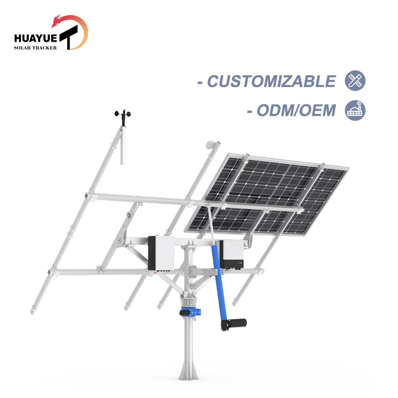 2KW HYS-4PV-78-LSD безопасное и прочное солнечной энергии с двумя осями высокой точности контроллер 2 оси ВС оси системы Улавливателя солнечной энергии с кронштейн