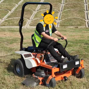 Parcheggia il trattore per la falciatura del paesaggio del tosaerba benzina che guida l'<span class=keywords><strong>erba</strong></span> che taglia la falciatrice - Product Image 6