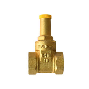 Válvula de Compuerta para Medidor de Agua Antirrobo Totalmente de Cobre con Bloqueo Triangular Encriptado Frontal - Product Image 1