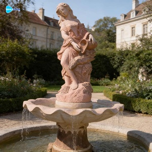 <span class=keywords><strong>Fontana</strong></span> a Muro da Giardino con Scultura in Marmo <span class=keywords><strong>di</strong></span> Donna, Statua Femminile con Cascata - Product Image 2