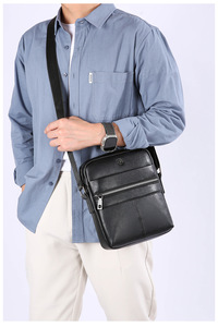 Nouveau sac à bandoulière en cuir PU, petit sac à main, sac bandoulière, sac messager en cuir pour homme, usage quotidien - Product Image 4