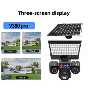 Caméra de surveillance extérieure solaire PTZ <span class=keywords><strong>3</strong></span> objectifs avec zoom optique 10X, carte SIM 4G, vision nocturne couleur, étanche et fonction de lampadaire - Product Image 4