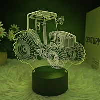 Lampe 3D populaire et charmante, option de logo personnalisé, 16 couleurs, télécommande, veilleuse décorative pour salon, côtés du canapé