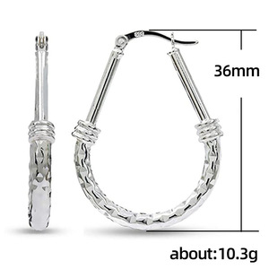 Orecchini a Cerchio Grandi alla Moda per Donne, Orecchini Pendenti Rotondi Minimalisti, Gioielli per Orecchie da Festa e Uso Quotidiano - Product Image 4