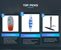 Planche de surf longue verte personnalisée en gros, en fibre de verre époxy et fibre de carbone, planche souple pour les sports nautiques dans les lacs et les rivières, durable pour le surf