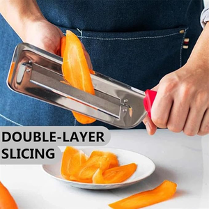 Mandoline à légumes 5 lames - L'assistant idéal pour des préparations rapides de gratins, hash browns et casseroles pour le dîner de Noël - Product Image 2