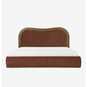 Cama Infantil Moderna y Sencilla de Madera Maciza Estilo Francé<span class=keywords><strong>s</strong></span>, Diseño Clásico Doble, Cama Acolchada con Tela de Terciopelo - Product Image 6