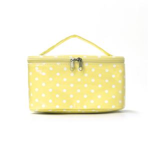 High Quality PVC Waterproof <b>Makeup</b> Organizer Vintage Polka Dot Cosmetic Bag Portable Multifunctional <b>Makeup</b> <b>case</b> with Handle - Product Image 5