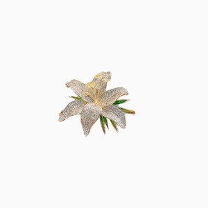 Broche de Cristal con Pedrería en Forma de Flor y Hoja para Mujer, Broche de Aleación Plateada para Trajes de Fiesta y Boda, Accesorio de Regalo - Product Image 6