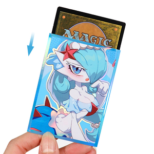 Aangepaste regenboog effecten holografische kaarthulzen Gravure print matte afwerking 100 micron dikte 66x91mm TCG kaarthulzen - Product Image 4