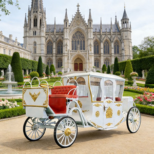 Kereta Kuda Mewah Bertenaga Baterai Listrik untuk Pernikahan, Model Cinderella Pumpkin, Pasokan Pabrik - Product Image 1