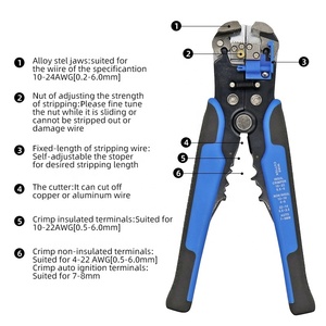 Pince à Dénuder HS-D1 Automatique pour Câbles Isolés 0.2-6mm2 - Product Image 4
