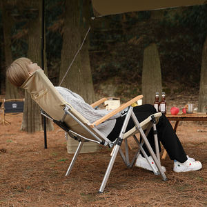 Silla Plegable para Camping, con Marco de Aluminio, Respaldo Ajustable en Altura, Reclinable - Product Image 5
