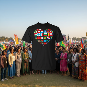 เสื้อยืดหัวใจโลก-ธงสันติภาพความหลากหลายส่งเสริมการขาย - Product Image 3