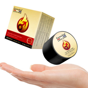 Coribiot Connubial Men's Masculine Cream 10g, crème voor buitengebruik, massagecrème, verlenging, volwassen seks, Flame logo, verpakking in pot. - Product Image 3