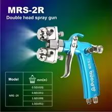 <span class=keywords><strong>Prona</strong></span> MRS2-2R 1.3mm Double Buse Chrome Pistolet Double Tête Air Revêtement Pistolet, HVLP Haute Pression Nano Chrome Peinture Pistolet - Product Image 6