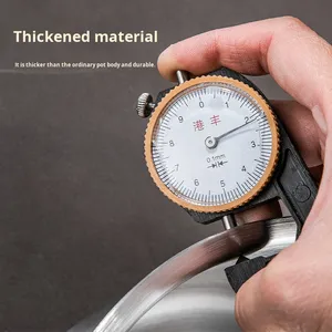Sartén de Acero Inoxidable de Triple Capa con Tapa, Mango de Madera, Apta para Inducción, Compatible con Todos los Tipos de Estufas, Sartén Versátil para Saltear - Product Image 3