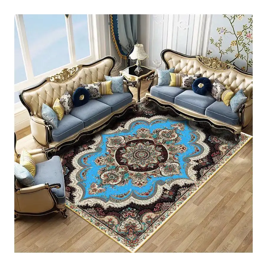 Factory wholesale 3D visual crystal velvet rugs living room large sofa Persian Carpets And Rugs