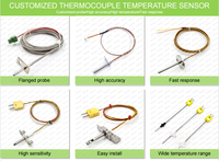 Maßgefertigter Gebogener Sondenhalter Dreiecksflansch 380°C Hochtemperaturbeständiger Temperatursensor PT100