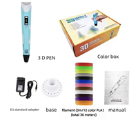 Stylo d'impression 3D automatique pour enfants, jouet éducatif, filament PLA multicolore, nouveauté, graffiti, facile à utiliser, cadeaux de rentrée scolaire, boîte