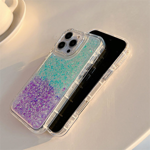 Accesorios de Lujo para Teléfonos Móviles para iPhone 16 Pro Max 17 Air 15 14 13 Fundas Para Celular Epoxy de Doble Color - Product Image 2