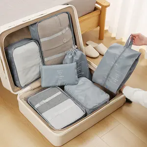 Borsa porta bagagli Set 8 pezzi Organizer da viaggio per valigie da portare a mano Set di cubetti da viaggio pieghevoli
