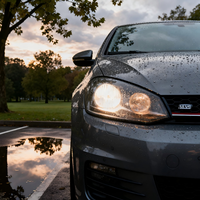 Phares LED blancs froids VW Golf 6 MK6 avec bande de garniture argentée Plug and Play Lampe automobile État neuf Phares