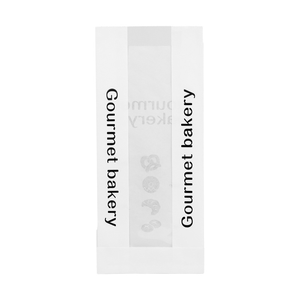 Gourmet Bakery White Kraft Paper Bags With <b>Window</b> Offset Printing Recyclable Self Adhesive <b>Seal</b> Classic Style For Food Packaging - Product Image 1