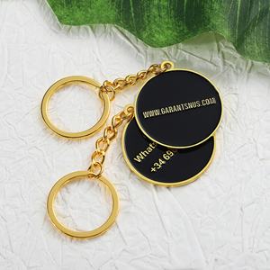 Llavero Personalizado con Logotipo, Redondo, de Metal, Chapado en Oro, de Doble Cara, para Empresas, de Aleación de Zinc - Product Image 4