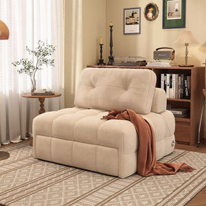 Sofá Cama <span class=keywords><strong>Plegable</strong></span> Moderno 3 en 1, Sillón Convertible, Cama Individual Extensible, Reclinable, de Tela, Portátil, para Sala de Estar o Dormitorio - Product Image 4