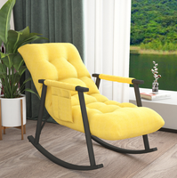 Fauteuil inclinable de loisirs en tissu unique, Design à bascule, chaise longue de salon