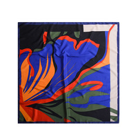 Nouvelle Collection 2026 – Foulard Carré Rétro Graffiti en Polyester, Coloré et Léger, pour Femme – Vente en Gros