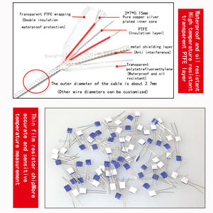 Датчик температуры Pt100/Pt1000 с платиновым термистором, влагозащищенный, в оплетке, для измерения температуры масла, поверхностный, в бронированном исполнении - Product Image 3